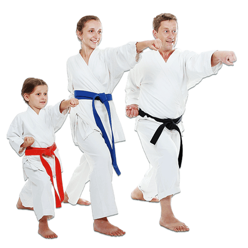 Martial Arts Lessons for Families in Woodbridge VA - Man and Daughters Family Punching Together